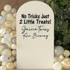No Tricks Just 2 Little Treats Twins are Brewing Baby Shower Decal for Balloon Arch, Halloween Theme Party Letters for Photo Backdrop view 3