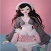 YHYQiFei 1/4 Bjd Doll Resin Anime Ball Joint Doll SD Doll Handmade Makeup Collectable Action Figure Home Desktop Decor and Gift Set (G) view 2