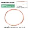 M METERXITY 99.9% Soft Copper Wire, 26 Gauge 33FT Pure Copper Wire for DIY Crafting/Jewelry Making/Gardening Plant/Beading, Craft Wire [0.4mm, 10M] view 3