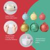 BOOWAN NICOLE Large Christmas Light Candle Vessels with Lid Silicone Molds, Christmas Ball Candle Jar Silicone Moulds for Jesmonite Concrete Cement Gifts for Christmas (SH1119-1-2) view 4