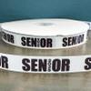 Senior Class of 2025 Ribbon, 2025 Graduation Ribbon, Black Grosgrain Senior Ribbon, Grosgrain Ribbon for DIY Crafts, Graduation Party Decoration Ribbon, Ribbon for Bow (White, 10 Yard) view 1