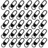 Auvotuis 30Pcs Metal Lobster Claw Clasps, 360 Swivel Trigger Snap Hooks, Key Chain Hooks, DIY Claw Clasps for Jewelry, Purse Making, Bags Keychain, Key Rings, Art Crafts (Black) view 1