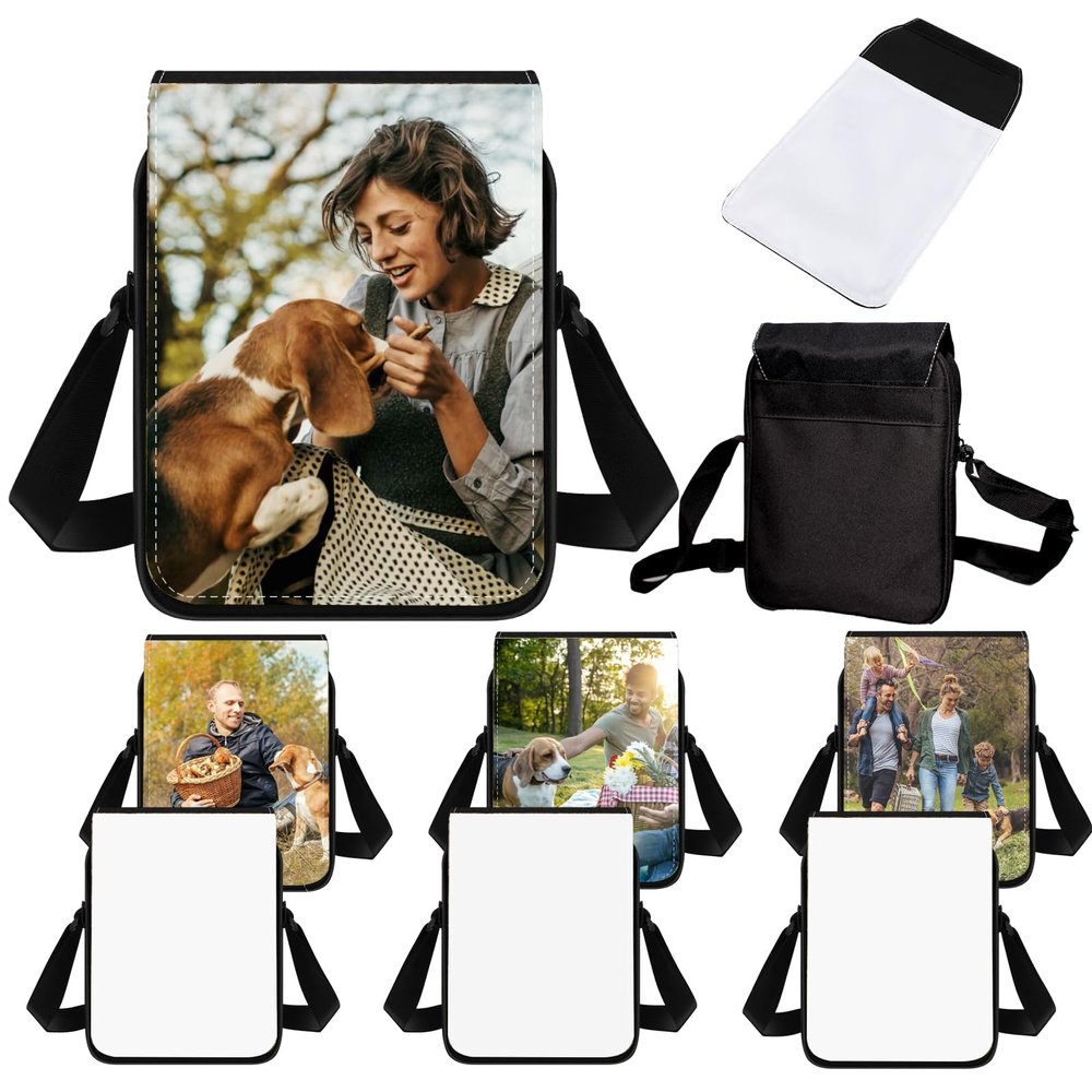 6 Pcs Sublimation Bags Blanks For Sport, Shoulder, And Crossbody Bags - Diy Gift For Adults, Children, Father's Day