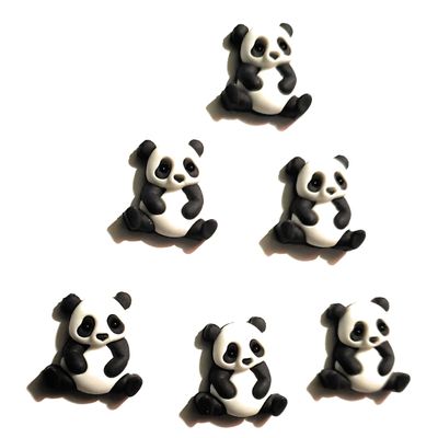 The Panda Series Buttons by Dress It Up Buttons and Embellishments - 6 Pieces - Panda Singles