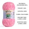 3 Pack of 300g (590yds) Fuzzy Chenille Yarn for Crocheting,Fluffy Amigurumi Crochet Yarn for DIY Craft/Hat/Clothes, Soft Velvet Baby Blanket Yarn3 Rose view 2