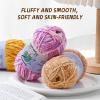 3 Pack of 300g (590yds) Fuzzy Chenille Yarn for Crocheting,Fluffy Amigurumi Crochet Yarn for DIY Craft/Hat/Clothes, Soft Velvet Baby Blanket Yarn3 Rose view 3
