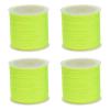 HARFINGTON 4 Rolls Nylon String Cord 45 Yards 0.8mm Nylon Cord Beading Satin String for Bracelet Jewelry Making Chinese Knotting Cord Necklaces Kumihimo Bracelets Craft, Fluorescent Yellow view 1