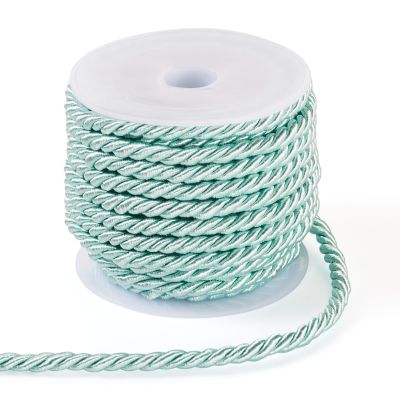 5.4 Yards/Roll Twisted Cord Trim Rope 3mm Polyester Braided Satin Twine Cord Thread String for DIY Jewelry Craft Home Decoration