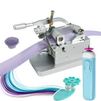 Fringer Cutting Machine, Manual Quilling Fringer Machine with DIY Roller Quilting Tools & Paper Quilling Pen, with 0.3~4mm Adjustable Fringe