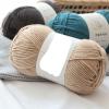 100g Hand-Knitted 2 Line Coarse Wool Ball Handmade DIY Knitted Scarf Soft Material Bag 6 Strands Milk Cotton Crochet Doll(Beanpastegreen07) view 2