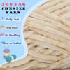 Velvet Chenille Yarn for Crocheting & Knitting - Soft, Thick, Bulky, Chunky Beige Yarn - 3 * 100g view 2