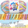 Velvet Chenille Yarn for Crocheting & Knitting - Soft, Thick, Bulky, Chunky Beige Yarn - 3 * 100g view 3