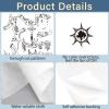 CRASPIRE 51Pcs Moon Phase Water Soluble Embroidery Stabilizers Evil Eye Sun Star Hand Sewing Stick and Stitch A4 Transfers Fabric Wash Away Pre-Printed Self Adhesive for Cloth Sewing Lovers view 3