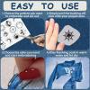 CRASPIRE 51Pcs Moon Phase Water Soluble Embroidery Stabilizers Evil Eye Sun Star Hand Sewing Stick and Stitch A4 Transfers Fabric Wash Away Pre-Printed Self Adhesive for Cloth Sewing Lovers view 4