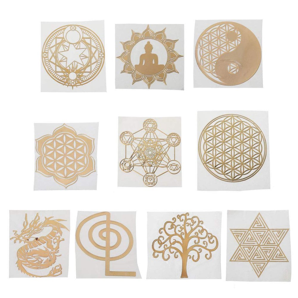 QERPON Orgonite Stickers Resin Decorative Sticker Landscape Phone for Case Orgonite Sticker Resin Jewelry Making K