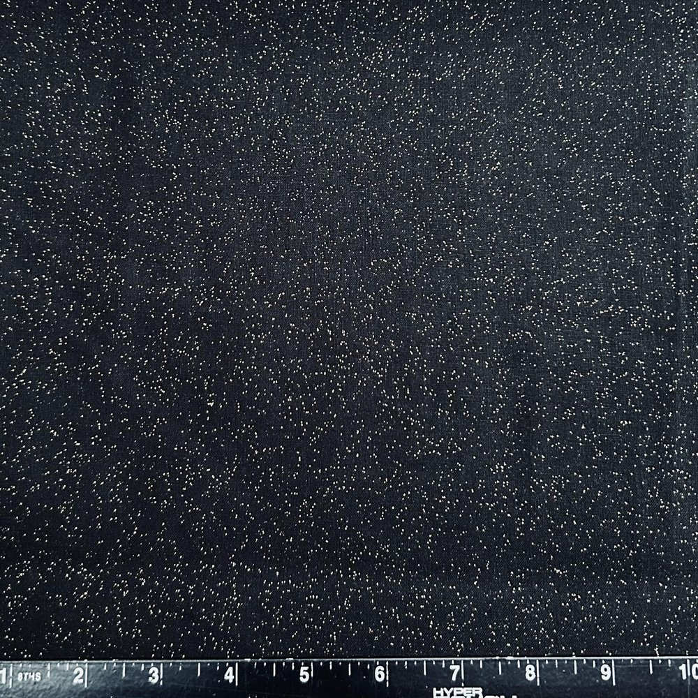 100% Cotton Fabric by The Yard for Sewing, Quilting, DIY Crafts - 42 Inches Wide (Gold Glitter on Black)