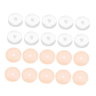 HONMEET 20pcs No Pull Piercing Disc Silicone Earring Backs Comfortable Ear Protectors for Jewelry Reducing Friction and Discomfort for Sensitive Skin and Skin Tone Colors Included