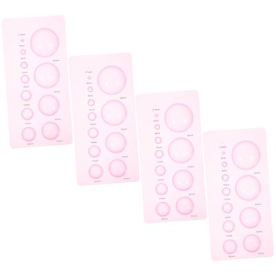 BEBEMOKO 4pcs Quality Abs Material Paper Quilling Tool Half Ball Domes Molds for Handmade Craft Paper Quilling Styler