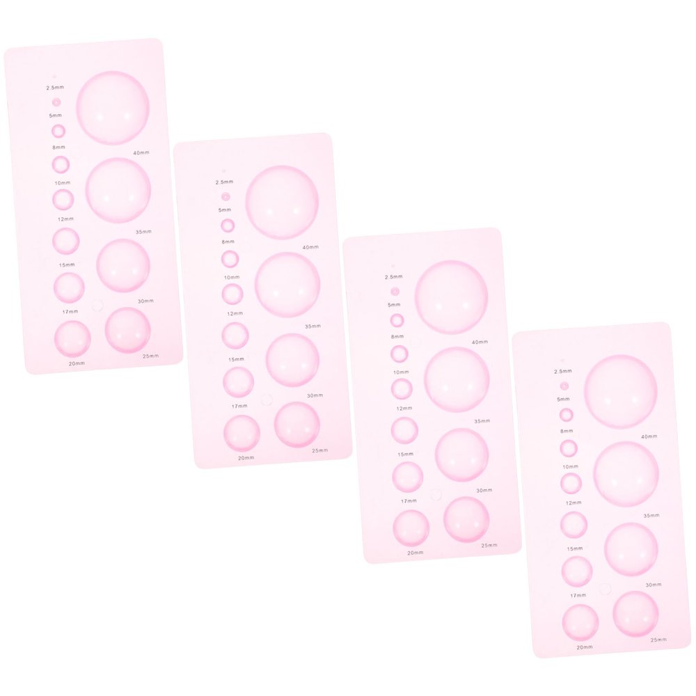 BEBEMOKO 4pcs Quality Abs Material Paper Quilling Tool Half Ball Domes Molds for Handmade Craft Paper Quilling Styler