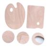 VILLFUL 2pcs Wooden Mixing Tray with Grip Oval Square Pigment Plate for Oil and Acrylic Painting for Students and Art Enthusiasts Durable and Smooth Finish view 2