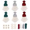 6PCS Christmas Macrame Kit Christmas Gnome Making Supplies with Instructions DIY-Friendly Cotton Christmas Macrame for Crafting, Christmas Tree Ornament. view 1