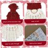 6PCS Christmas Macrame Kit Christmas Gnome Making Supplies with Instructions DIY-Friendly Cotton Christmas Macrame for Crafting, Christmas Tree Ornament. view 2