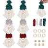 6PCS Christmas Macrame Kit Christmas Gnome Making Supplies with Instructions DIY-Friendly Cotton Christmas Macrame for Crafting, Christmas Tree Ornament. view 4