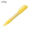 HARFINGTON 2 Pack Fabric Chalk Marker Tailors Liner Chalk Pen Style with Chalk Wheel Tip for Sewing Quilting & Crafts, Yellow view 3