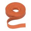 Rebower Flat Leather Cord,39 Inch 10mm Leather String PU Faux Leather Strips Strap,[for Jewelry Making DIY Craft Projects Belts Keychains Accessories]-1m/Orange Red view 1