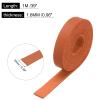 Rebower Flat Leather Cord,39 Inch 10mm Leather String PU Faux Leather Strips Strap,[for Jewelry Making DIY Craft Projects Belts Keychains Accessories]-1m/Orange Red view 2