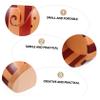 Hohopeti 1pc Wooden Yarn Bowl for Crocheting Natural Yarn Organizer Curl Slot for Easy Feeding Retro Round Design for Knitting and Craft Projects view 2