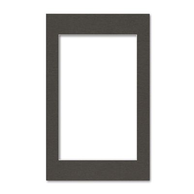 14x18 Matting for 11x14 Photograph or Artwork 4-Ply Bevel Cut Acid Free Matboard for picture framing (Dark Gray)