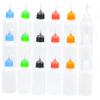 TOPPERFUN 18pcs Translucent Needle Applicator Bottles for Crafts Squeeze Glue Bottles Coded Tips for Precision Liquid Storage Each for Painting and Repairs view 1