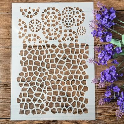 Stencils for Crafts,A4 29cm Grid Pattern Texture Reusable Stencils for Painting on Wood,Canvas,Paper,Fabric,Furniture,Rock,Wall Stencils