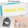 MECCANIXITY 50 Sheets Heat Reactive Foil, 20x29cm Gold Foil Transfer Sheets Toner Reactive Foil Transfer Foil Sheets Hot Foil Stamping Paper for Crafts DIY Cardmaking Album Decoration view 4