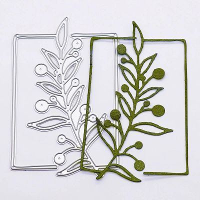 Cutting Dies,Die Cuts for Card Making,10x6.4cm Branch Frame Die Cutting Dies Scrapbooking Scrapbook Crafts Die Cuts for Card Making Molds for Cards Embossing Folder