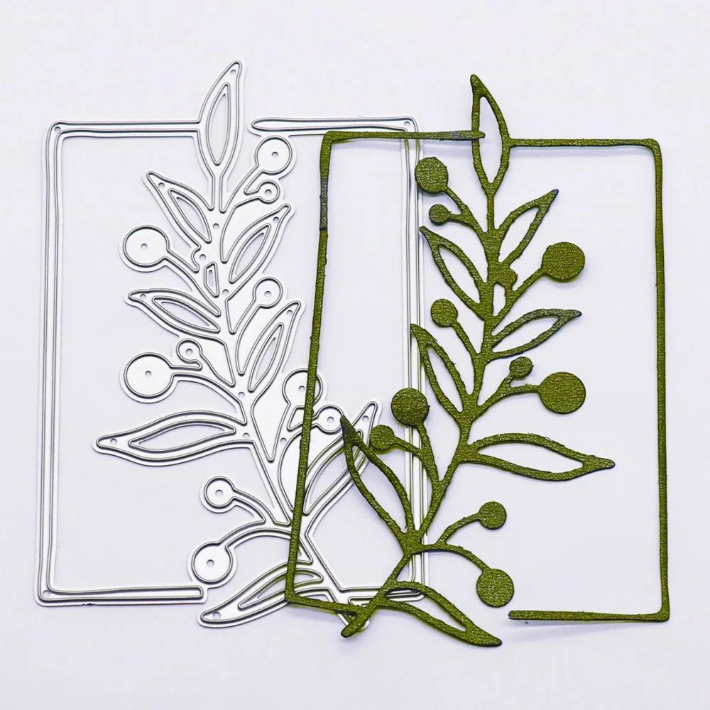 Cutting Dies,Die Cuts for Card Making,10x6.4cm Branch Frame Die Cutting Dies Scrapbooking Scrapbook Crafts Die Cuts for Card Making Molds for Cards Embossing Folder