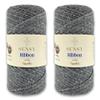 2 Skeins of Sensy Premium 4mm - 109 Yards 90% Polypropylene 10% Polyester Macrame Ribbon Sparkle, Crochet Bag Cord, Thread for Knitter (Gray Sparkle) view 1