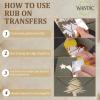 WANDIC 8 PCS Gold Stamping Christmas Rub On Transfer Sticker, Tree Decoration Patterns Decal for Party Present Packaging DIY Junk Journals Furniture for Crafts,10 * 30cm view 3