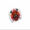 Firefighter Cross with Flames Waterproof Sticker view 1