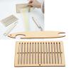 Zerodis 2Pcs Belt Weaving Looms Kit, Wooden Belt Weaving Looms Double Slotted Weaving Shuttle Tools Arts Crafts Supplies for Knitting Bracelet Bag Belt Camera Strap view 3