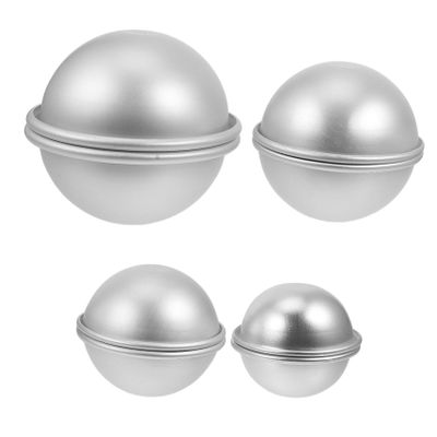 Anneome 4pairs Craft Moulds DIY Half Ball Molds for Baking Bath Salt Ball Molds Easy to Use