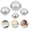 Anneome 4pairs Craft Moulds DIY Half Ball Molds for Baking Bath Salt Ball Molds Easy to Use view 2