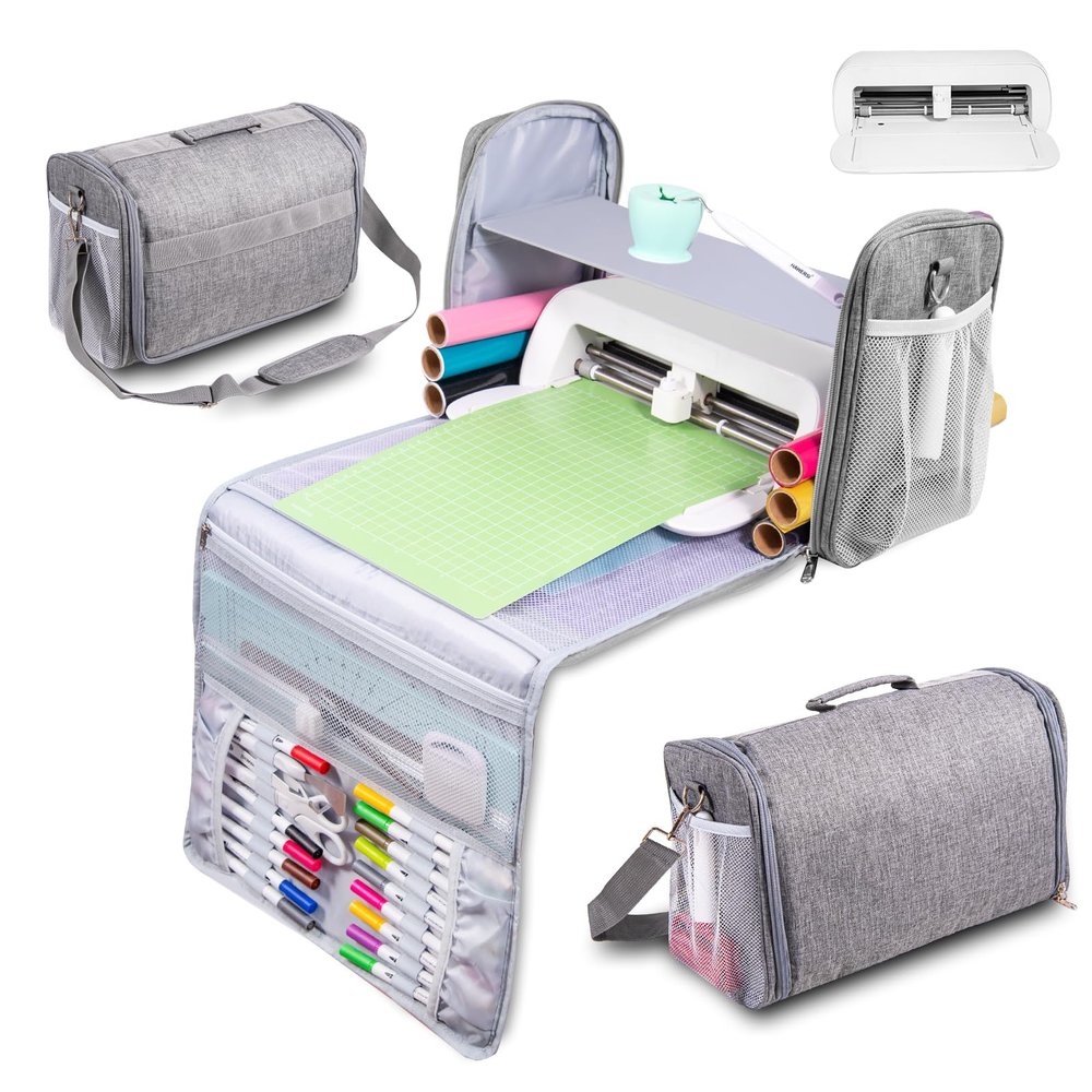 3 In 1 Carrying Case for Cricut Joy Xtra,Dust Cover for Cutting Machine,Accessories Tote Bag,Fully Open Designed Storage bag,Compatible with All the Craft Essential Tools and Supply