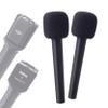2pc Black Macrokraft Interview Handle Adapter for DJI Mic, Rode, Hollyland Lark, Neewer, Godox and Other Wireless Pro Microphone Systems | Handheld Mount | Videography Audio Accessories view 1
