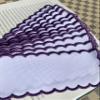 12 pcs 16count aida Fabric Purple Edged Blank Cross Stitch Bookmark for DIY,aida Fabric Edged Cross Stitch Book Mark Blank to Cross Stitch view 3