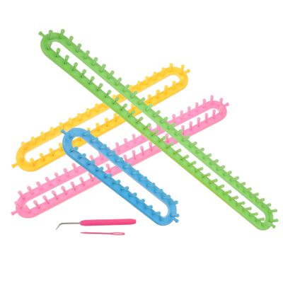 Tofficu DIY Knitting Loom for Adults Scarf Hat Knitter Plastic Weaving Loom Knitting Kit Board Craft Kit for Beginners Pros