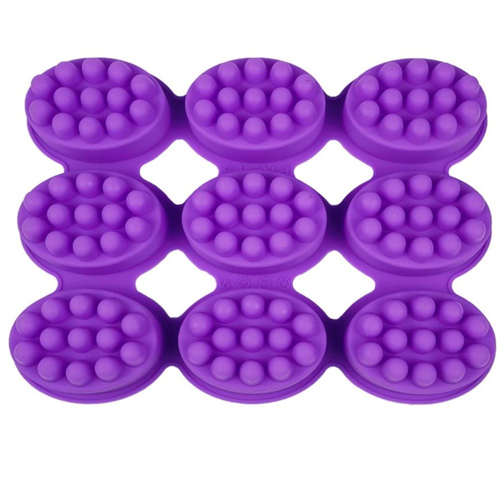 IWOWHERO Silicone Massage Soap Mold Heart Shaped Pattern DIY Handmade Soap Making Kit for Adults Beginners Reusable Easy Cleaning