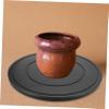 Tofficu Clay Turntable Smooth Swivel Plate for Pottery and Sculpture Manual Rotating Art Tool Decor Workbench and Plant Stand view 2