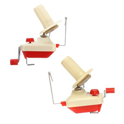 LALAFINA Mini Hand Winder Yarn Ball Winder Compact Design Detachable Spindle for Travel Home Use